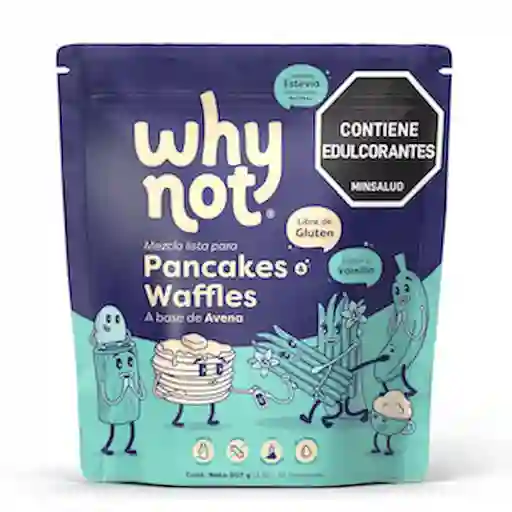 Why Not Mezcla Para Pancakes & Waffles a Base de Avena Vainilla