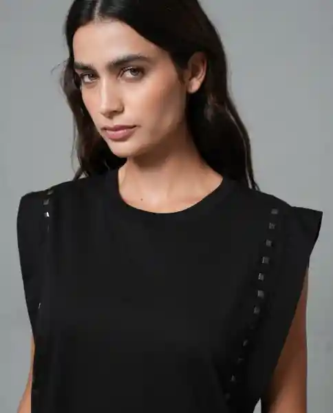 Camiseta Mujer Negro M 202G017_NEG194004 Rifle