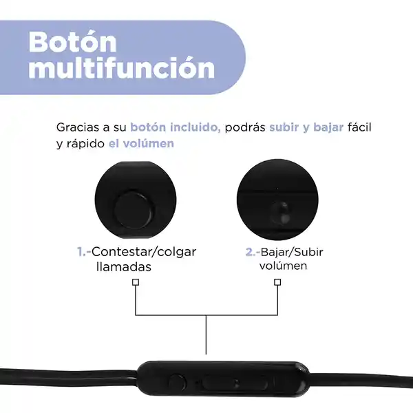 Audífonos 3 Life is For Fun Serie Negro 5 mm Miniso