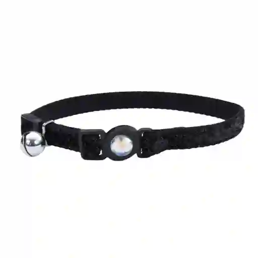 Collar Ajustable Gato Coastal Safe Cat Jeweled Buckle Negro