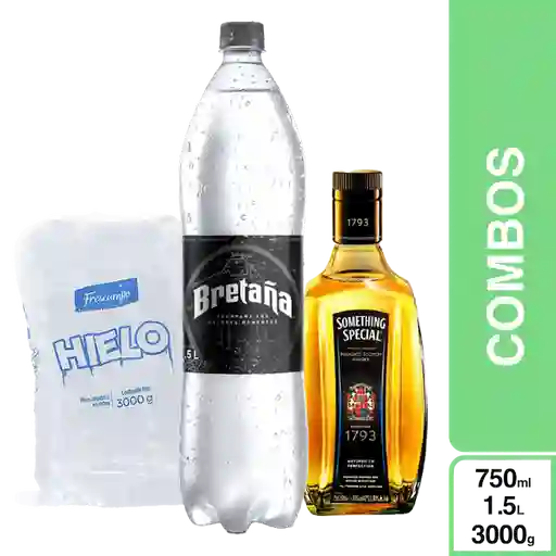 Combo Something Special 750 mL + Bretaña 1.5 mL + Hielo