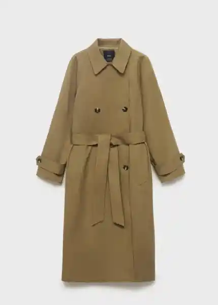 Abrigo Trench Angela Khaki Talla M Mujer Mango