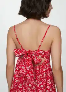 Vestido Flores Rojo Talla XL Mujer Mango