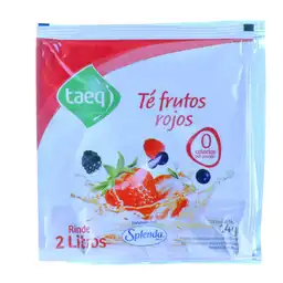 Taeq Polvo para Preparar Té Sabor a Frutos Rojos Endulzado con Splenda