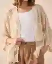 Blusa Tejido Crudo Vainilla Claro Talla L 661G210 Esprit