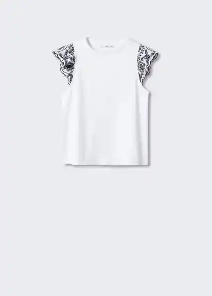 Camiseta Duna Blanco Talla L Mujer Mango