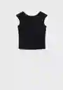 Top Backless Negro Talla XS Mujer Mango