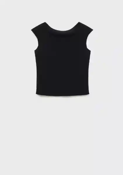 Top Backless Negro Talla XS Mujer Mango