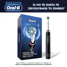 Oral B PRO Series 3 Cepillo de Dientes Eléctrico Cabezal Redondo Advanced Clean Negro