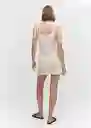 Vestido Pétalo Crudo Talla S Mujer Mango