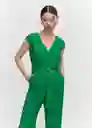 Enterizo Mono Gabriela Verde Talla S Mujer Mango