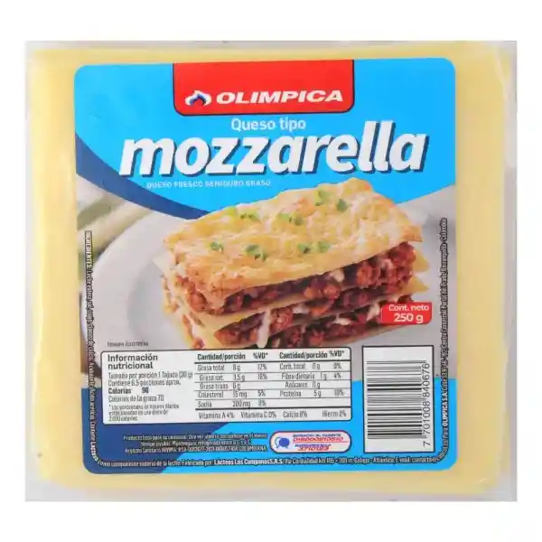 Olimpica Queso Mozarella Tajado