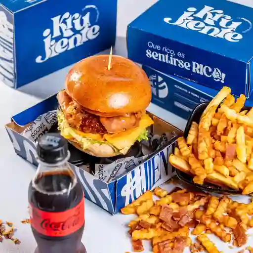 Hamburguesa millonaria sencilla en combo