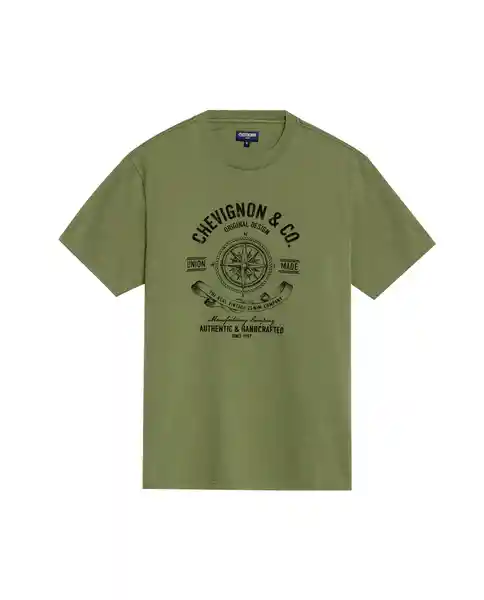 Camiseta Compass Graphic Verde Loden Oscuro Talla L Chevignon
