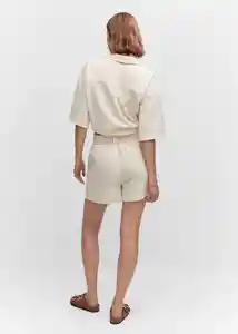 Short Lina Arena Talla XL Mujer Mango