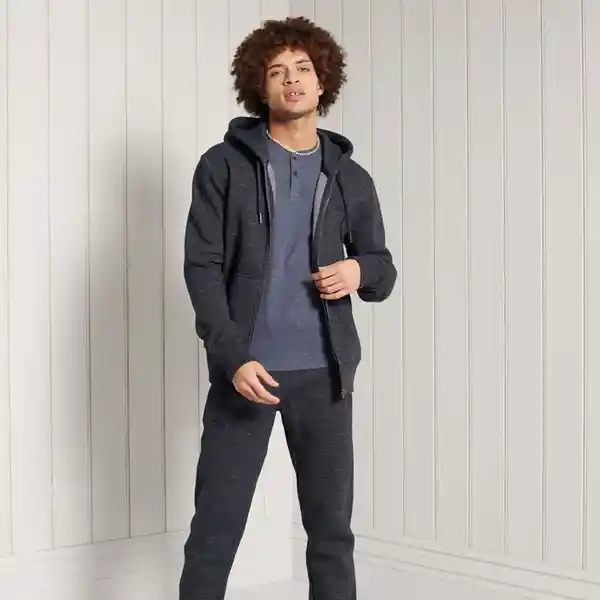 Superdry Buzo ol Classic Zip Hood Negro Talla M