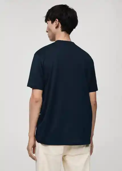 Camiseta Bellow Navy Talla M Hombre Mango