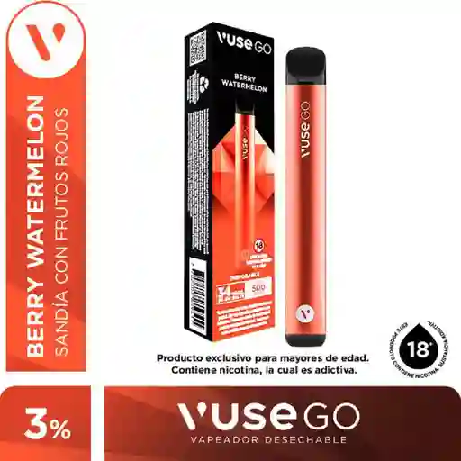 Vuse Go - 500 Puff* Berry Watermelon (3% - 34Mg)