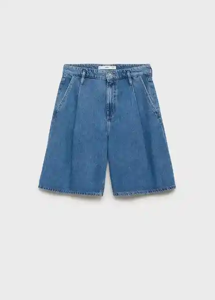 Bermuda Carlo Tejano Medio Talla 38 Mujer Mango