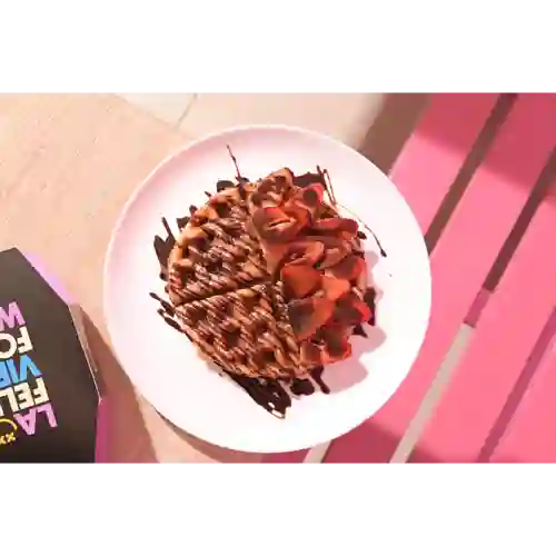 Waffle Fresa + Chocolate Hersheys