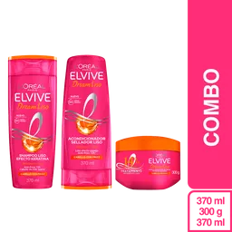 Combo Elvive Dream Liso Shampoo + Acondicionador + Tratamiento