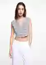 Top Barbara Off White Talla 19 Niñas Mango