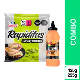 Combo Rapidita Bimbo Fajitas 10p + Amazon Mayonesa Chipotle