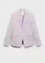 Blazer Americana Boreal Malva Talla 36 Mujer Mango