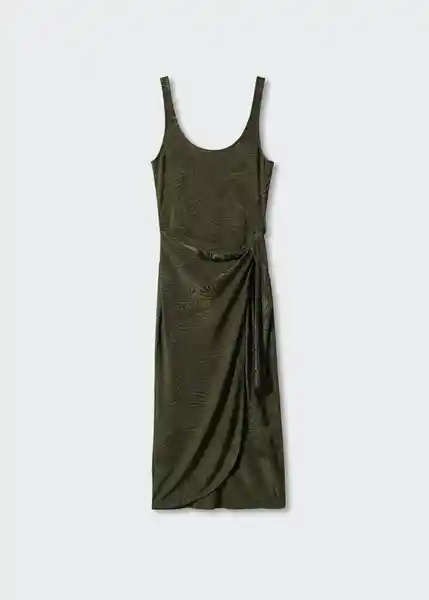 Vestido Firna Verde Talla 25 Mujer Mango