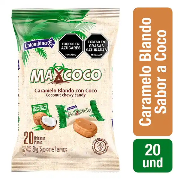Max Coco Caramelo Blando con Coco