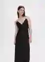 Vestido Lorena Negro Talla XL Mujer Mango