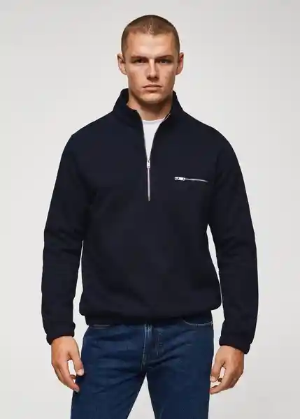 Buzo Sudadera Alludiaz Navy Talla XXL Hombre Mango