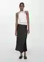 Falda Mia Negro Talla XL Mujer Mango