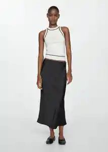 Falda Mia Negro Talla XL Mujer Mango