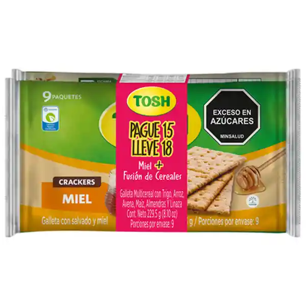 Tosh Galleta Fusión y Miel 229.5 g