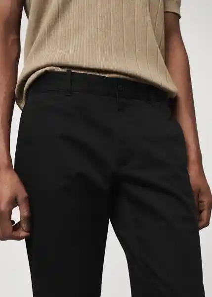 Pantalón Borne Negro Talla 46 Hombre Mango