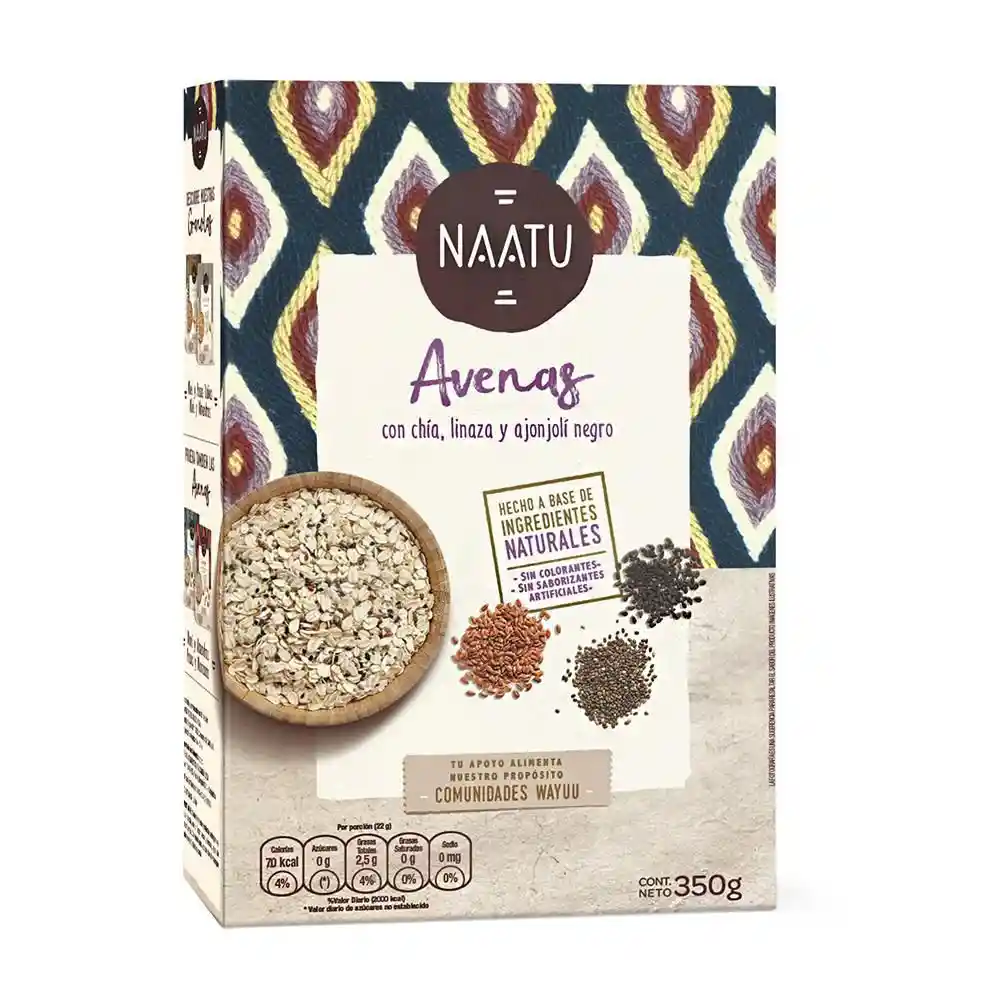 Naatu Avena con Chía Linaza y Ajonjolí Negro