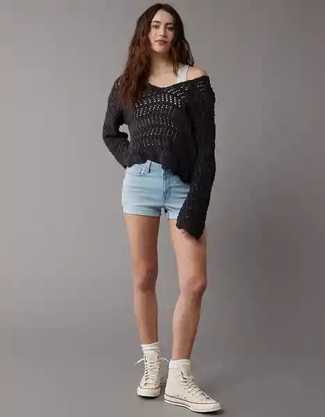 Suéter Mujer Tejido Negro Talla X-Small American Eagle 03441177