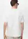 Camiseta Gari Blanco Talla L Hombre Mango