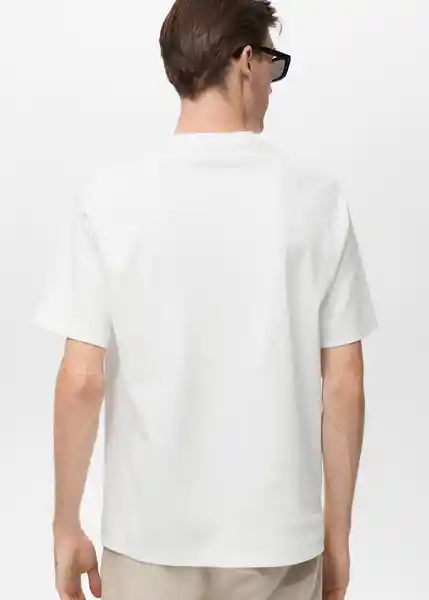 Camiseta Gari Blanco Talla L Hombre Mango