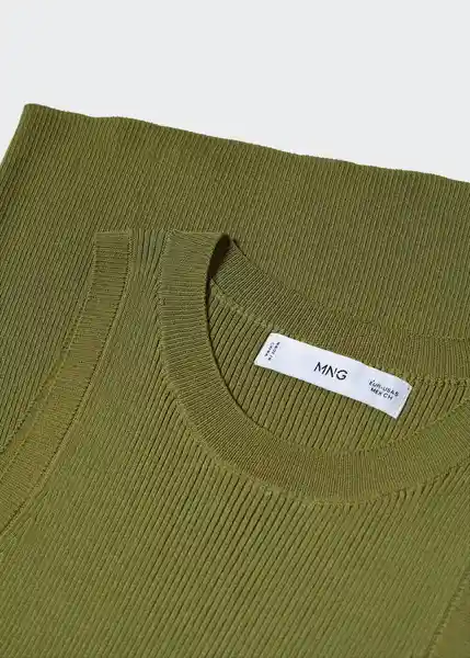 Top Karl Khaki Talla 18 Mujer Mango