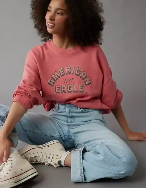 Buzo Mujer Rojo Talla: Medium American Eagle