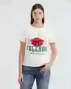 Camiseta 1957 Graphic Tee Crudo Coxal Claro Talla S Mujer Chevignon