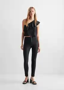 Jean Coating Negro Talla 21 Teen Niñas Mango