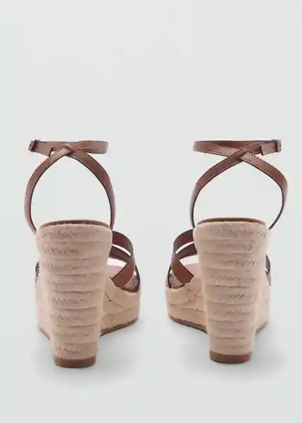 Sandalias Aurora Cuero Talla 40 Mujer Mango