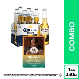 Combo Boleta Corona Sunset + Corona Cerveza Extra Botella 6 Und