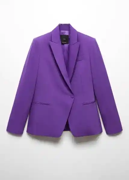 Blazer Americana Niza Morado Talla XS Mujer Mango