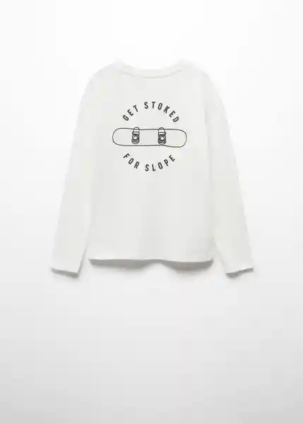 Camiseta Limits Off White Talla 06 Niños Mango