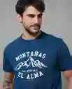 Camiseta Hombre Azul M 103G005_AZU194151 Rifle