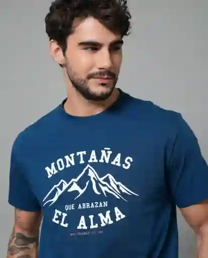 Camiseta Hombre Azul M 103G005_AZU194151 Rifle